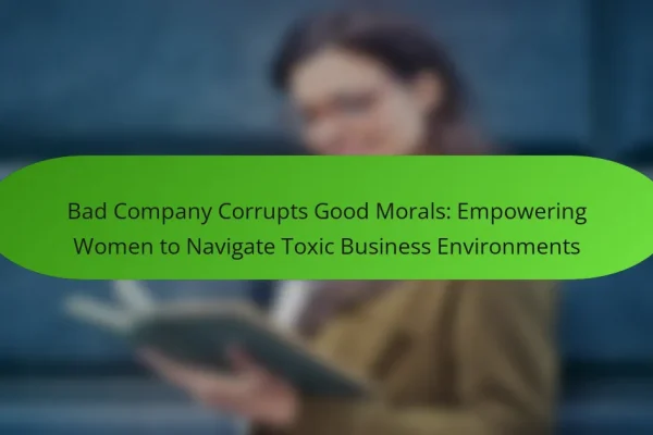 Bad Company Corrupts Good Morals: Empowering Women to Navigate Toxic Business Environments